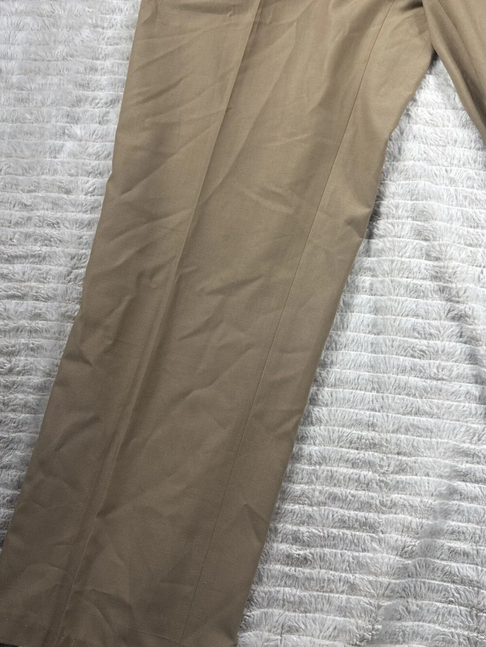 Gucci Men Wool Poly Beige Pants Trousers Size 40 Fits 32x31” France VTG 2001 EUC
